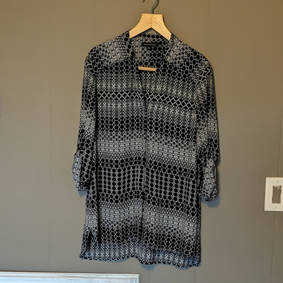 Banana Republic sheer long sleeve button down XL - Picture 2 of 5